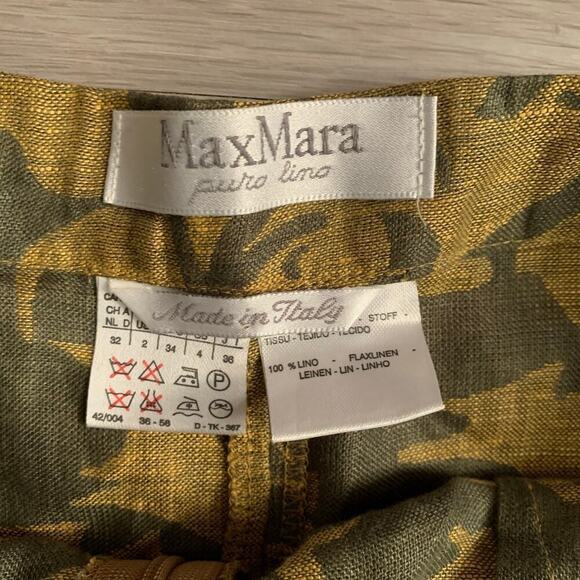 Max Mara Linen Floral Pants Size 2 - Picture 2 of 5